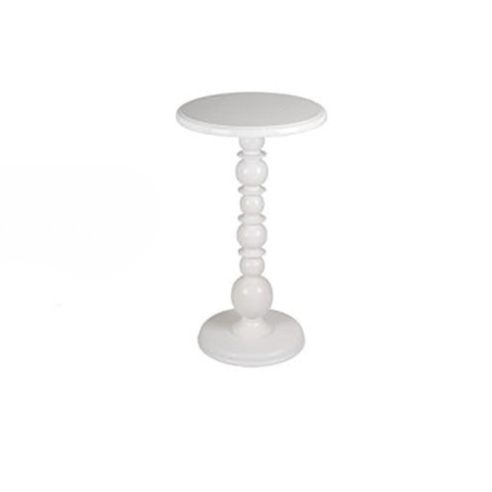Baroque Hi-Boy Table - White