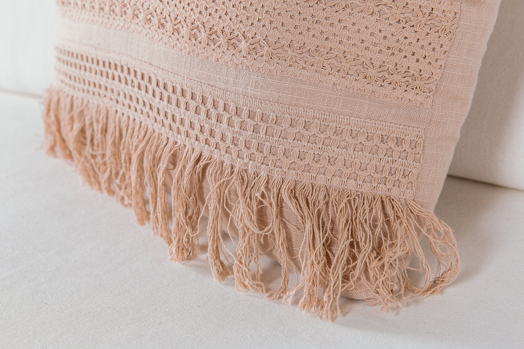 Blush Crochet Pillow