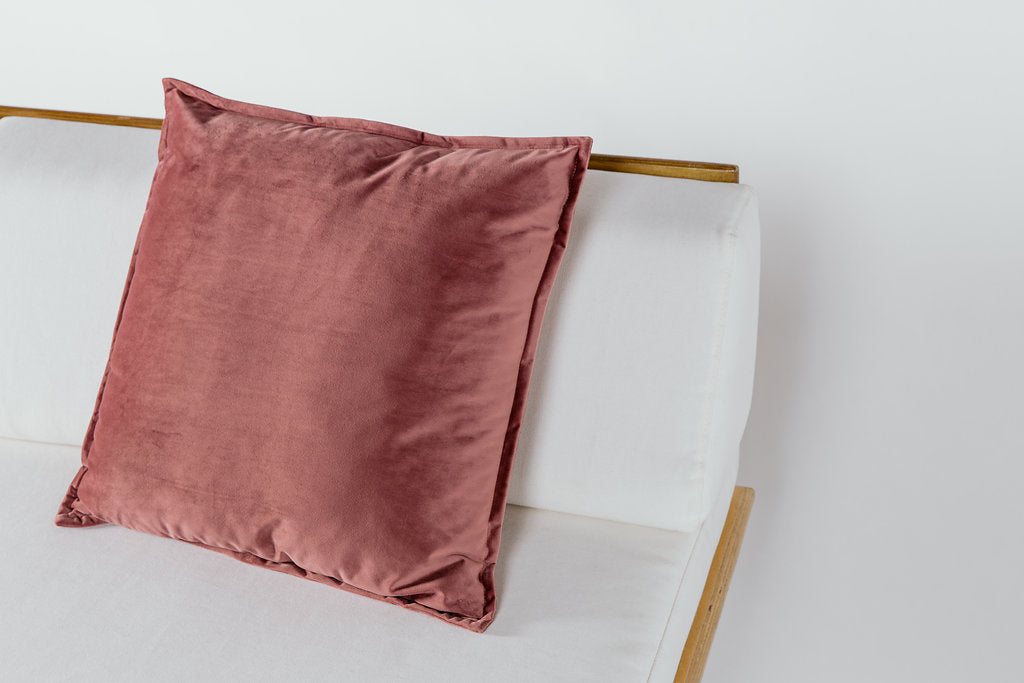 Mauve Velvet Throw Pillow