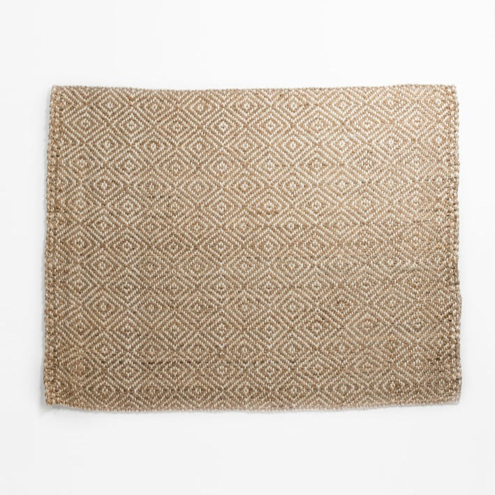 Woven Diamond Jute Rug