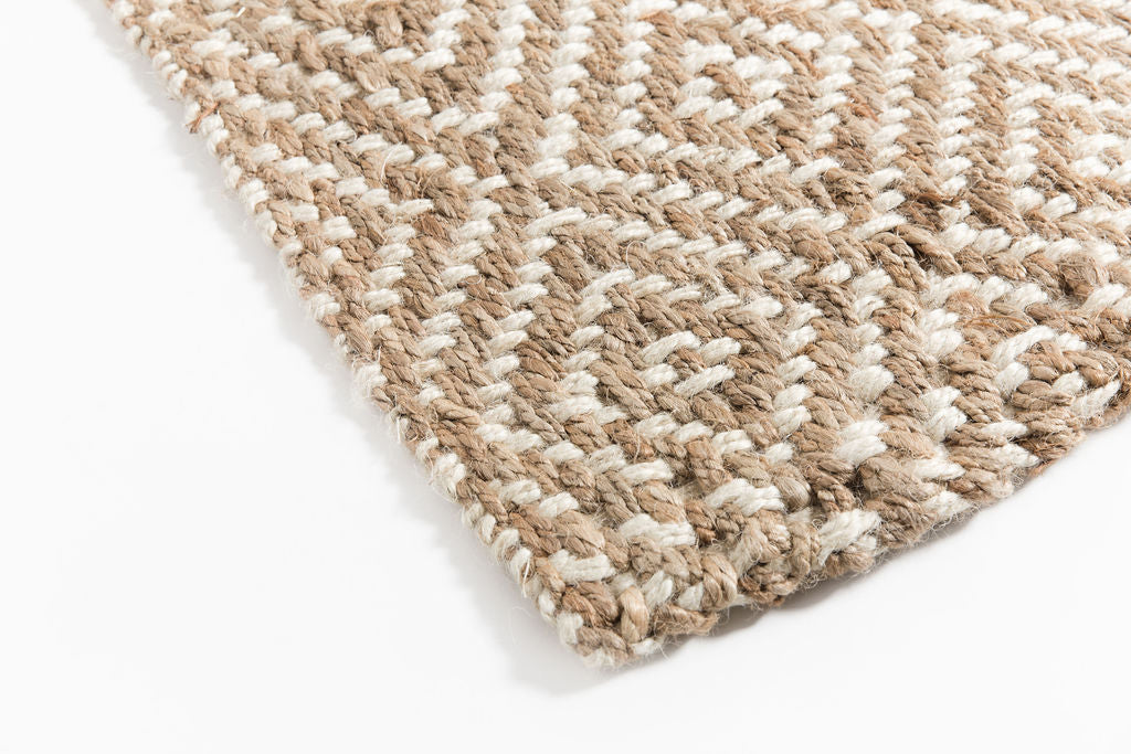 Woven Diamond Jute Rug