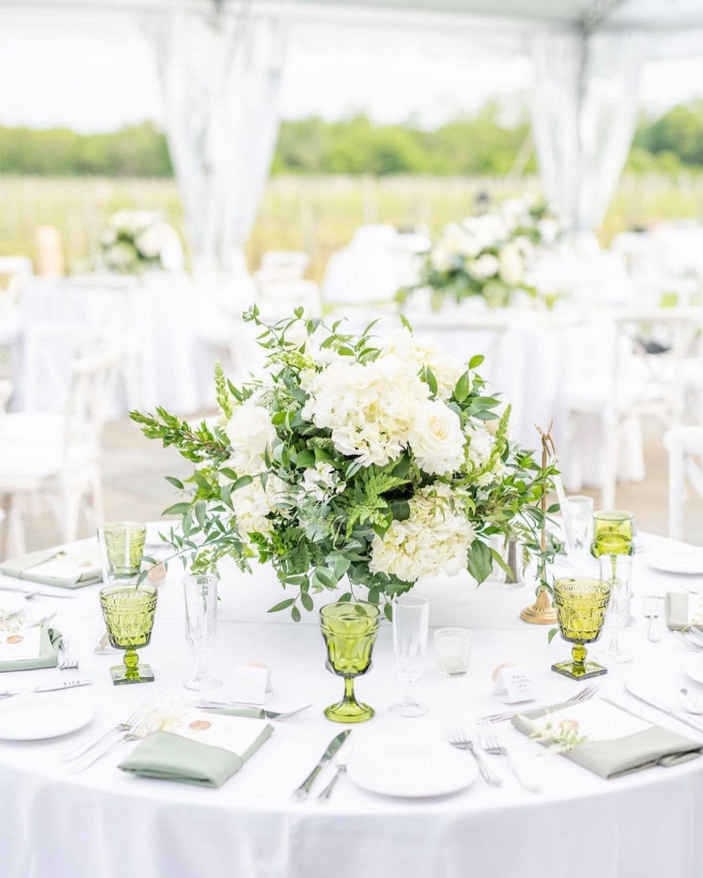 Vintage Green Goblets