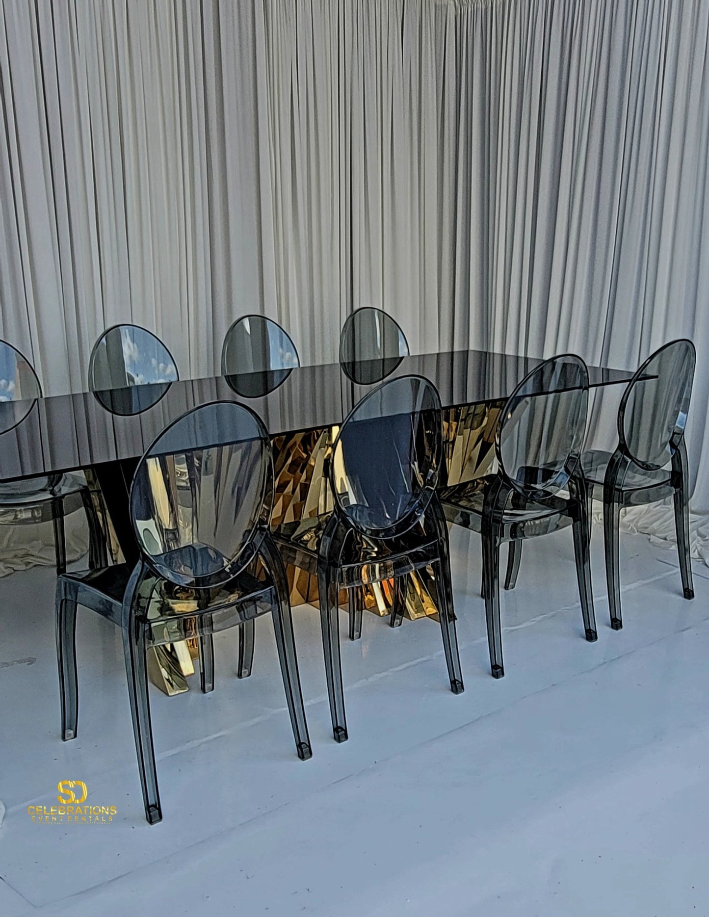 Sophia Ghost Chair In Smoke