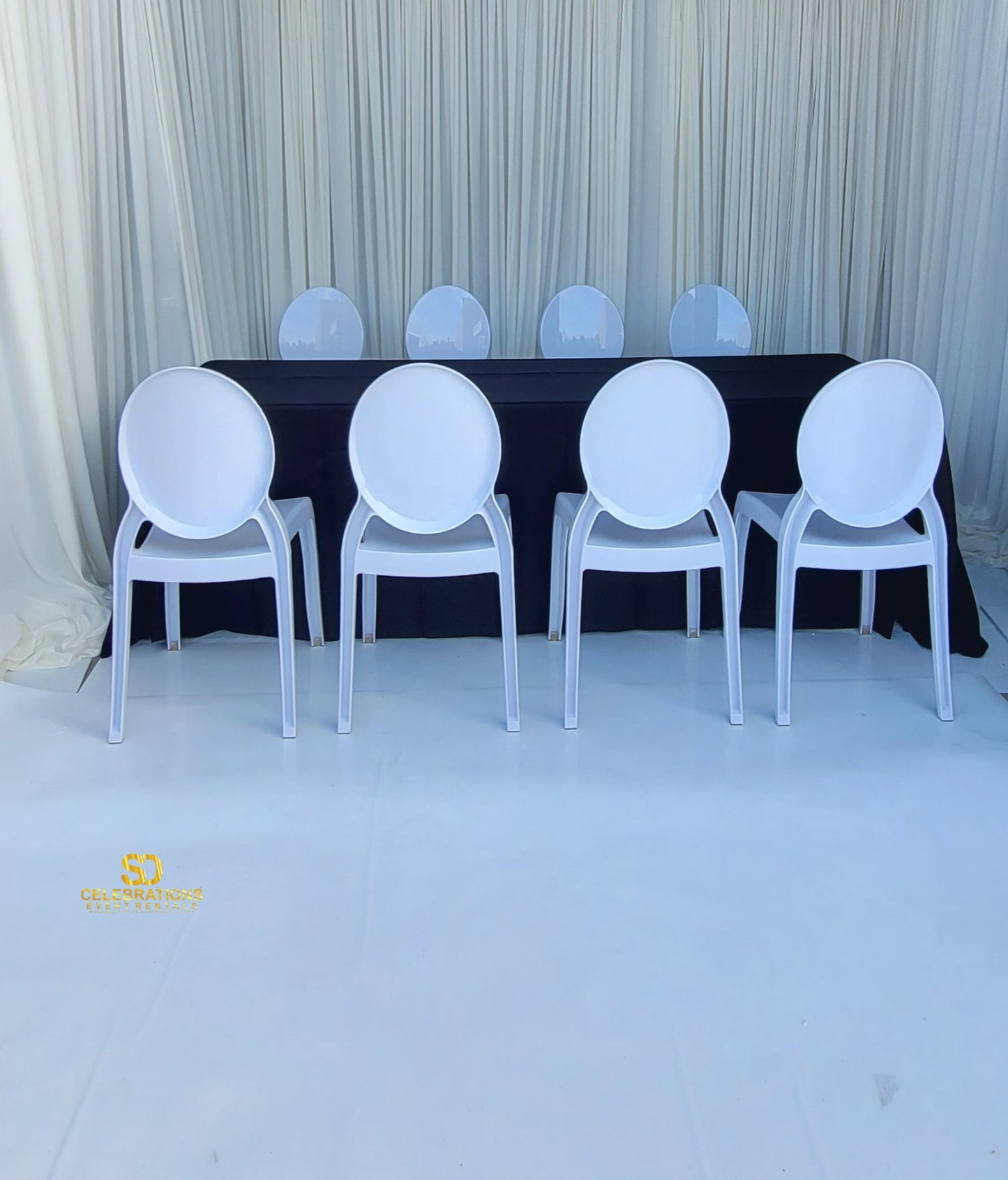 Sophia Ghost Chair In White