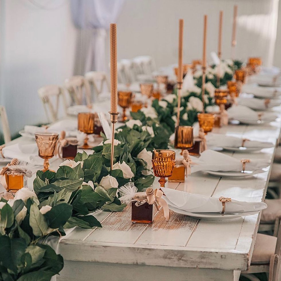 Vintage Amber Goblets