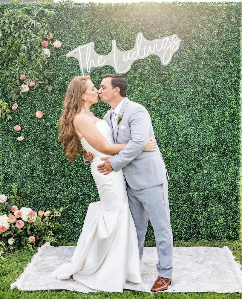 Faux Boxwood Backdrop