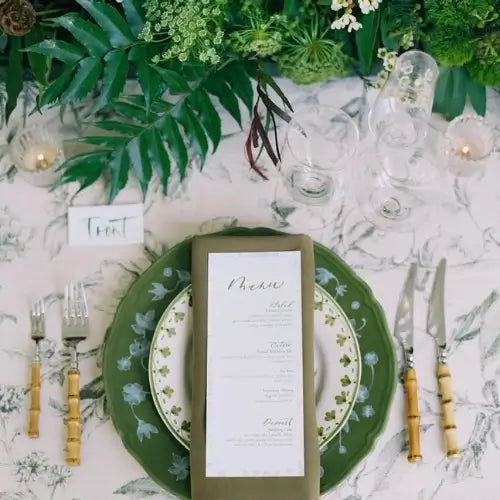 Green Tulip Dinner Plate