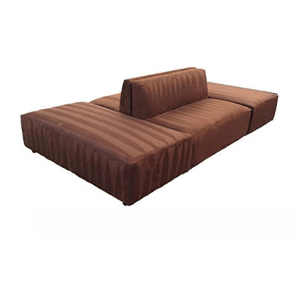 Armless Island Bench - Brown