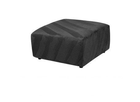 Black 48" Square Ottoman