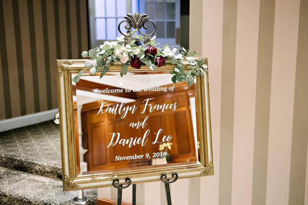 Gold + White Ornate Mirror