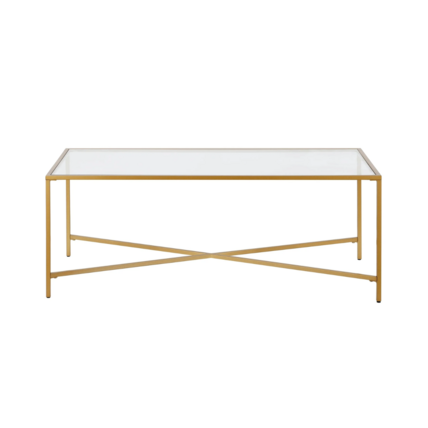 Aurelle Gold & Glass Coffee Table