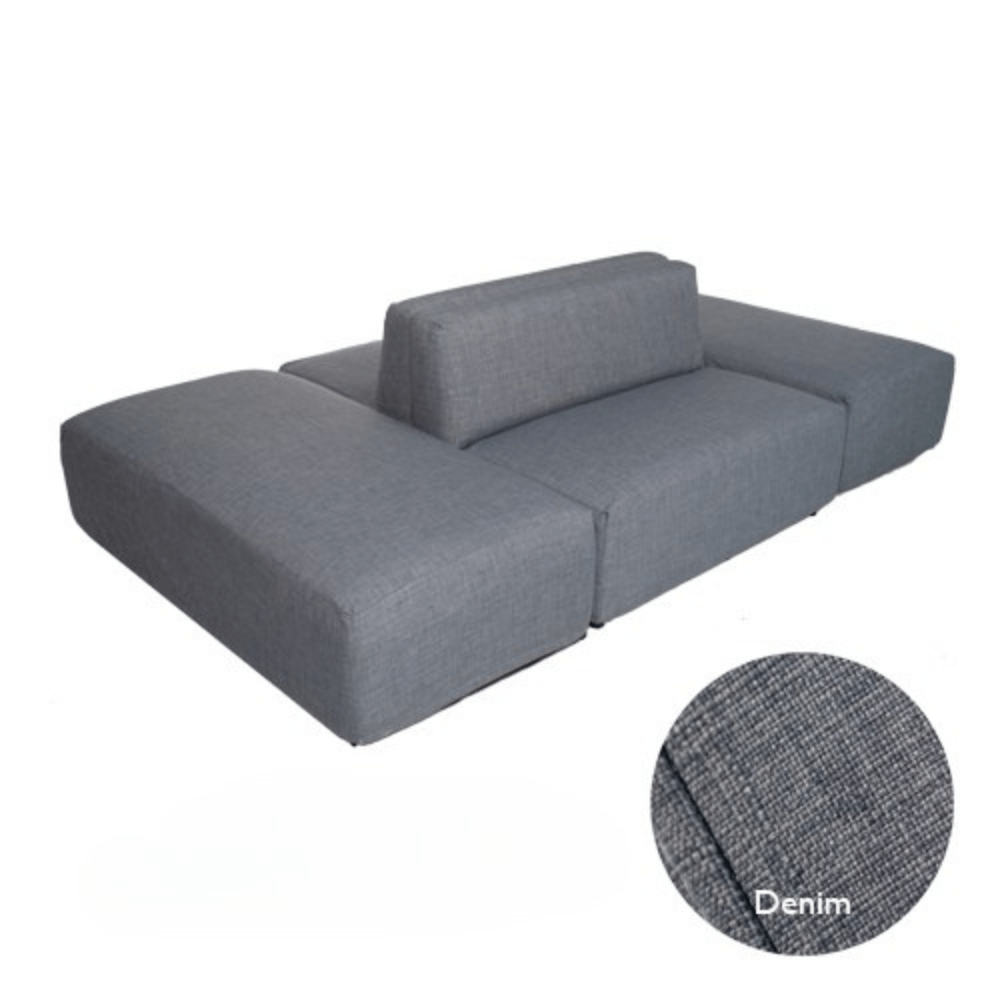 Armless Island Bench - Denim