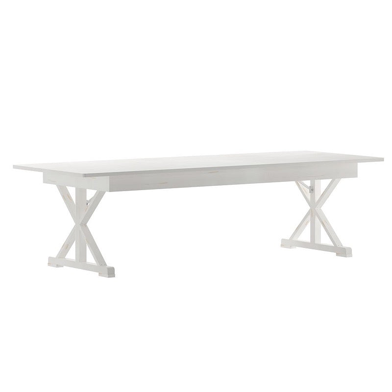 8' Farm Table - White
