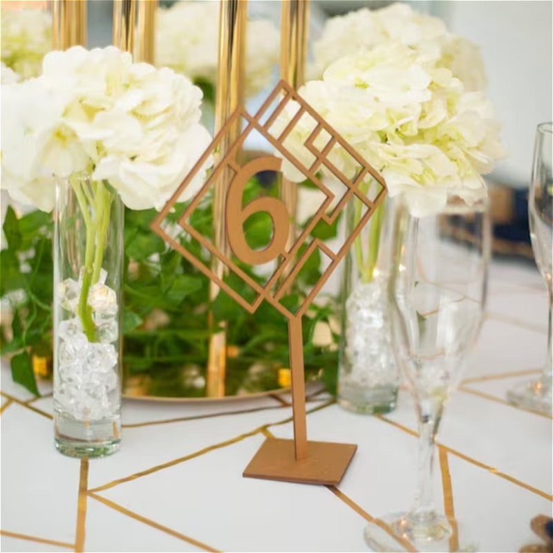 Gold Art Deco Table Numbers