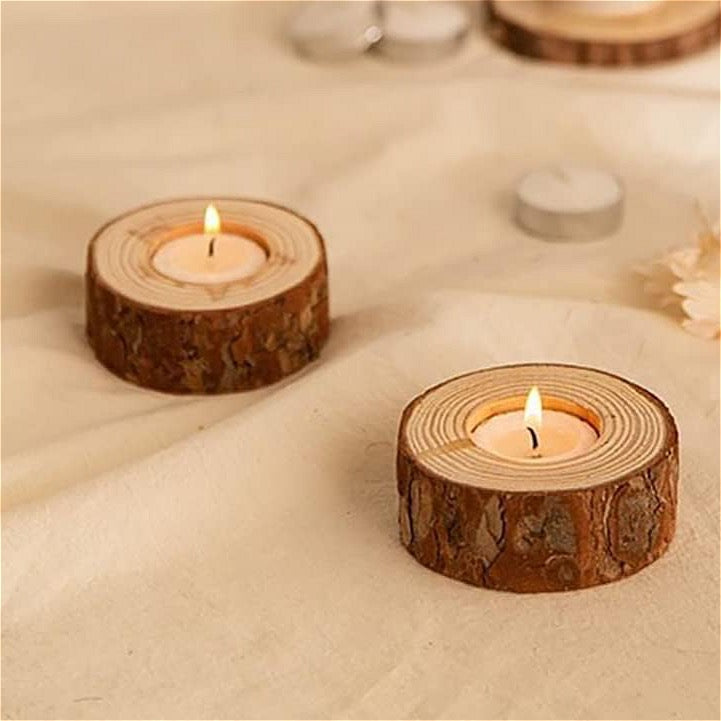 Wooden Tealight Candle Holder - Small