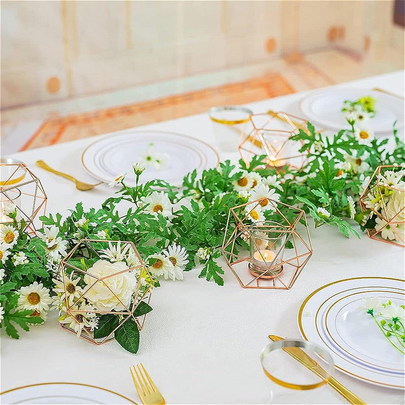 Gold Geometric Candle Holder