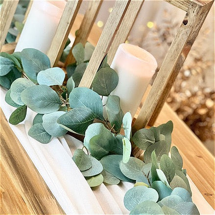 Faux Silver Dollar Eucalyptus Garland - 55"