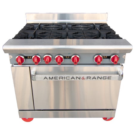 6 Burner Range Stove 36"