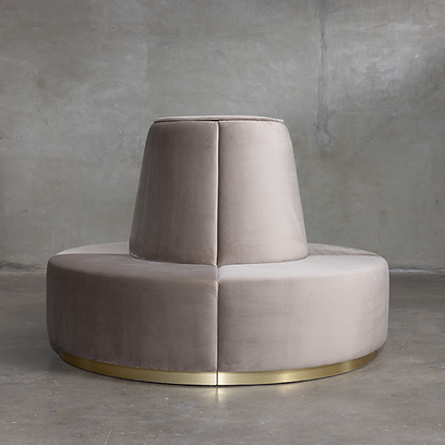 Velvet Round Banquette
