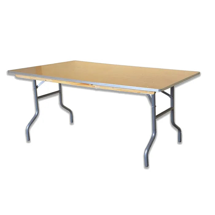 6' x 30" Wooden Banquet Table
