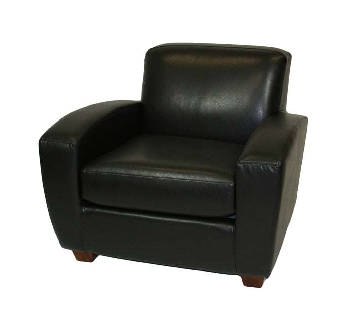Scandic Leather Chair - Black
