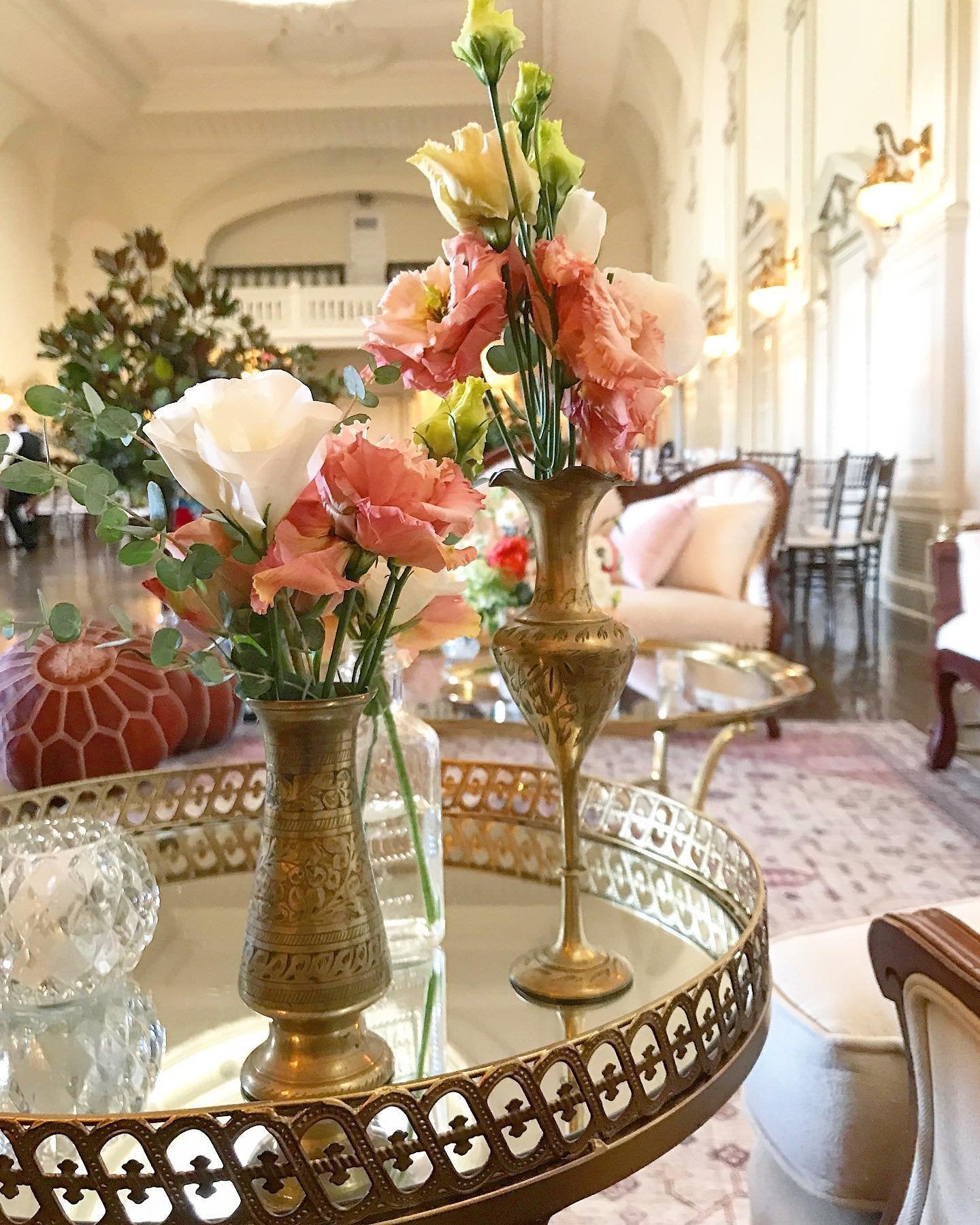 Vintage Mirrored Side Tables