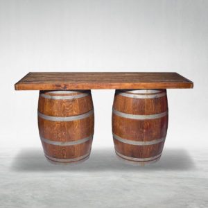 Wine Barrel Table with 4' x 8' Top