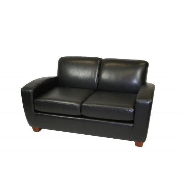 Scandic Leather Loveseat - Black