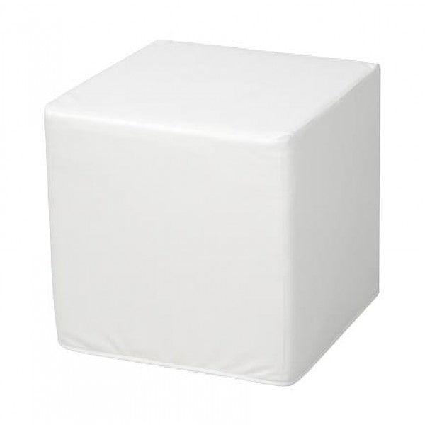 Block Ottoman - White