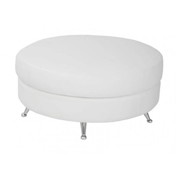 Capri Round Ottoman - White