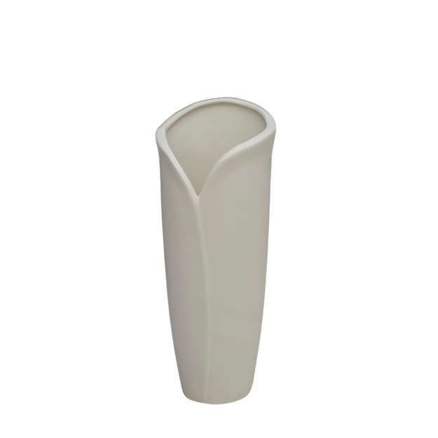Large Caliber White Simple Cylinder Vase