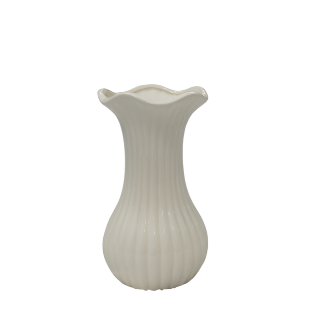 Contemporary Ceramic Vase with Stripped Design Vase