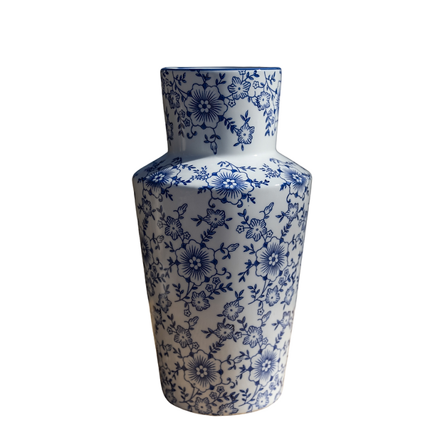 Elegant Blue & White Porcelain Vase
