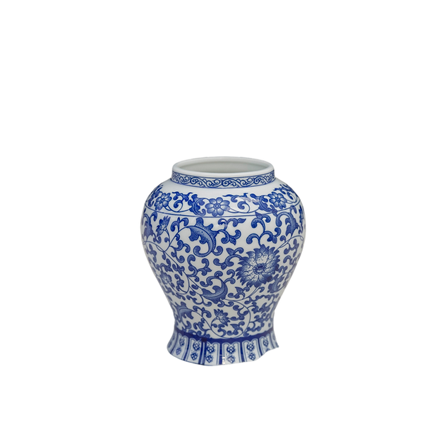 Vintage Blue & White Porcelain Vase