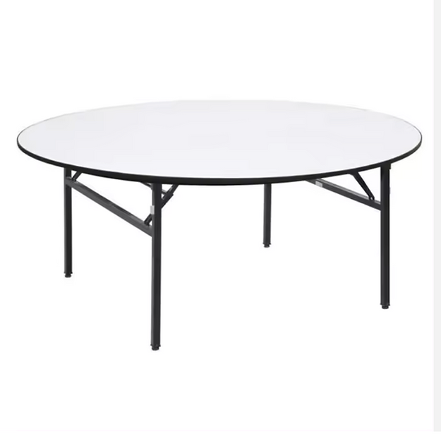 White PVC Top Round Tables
