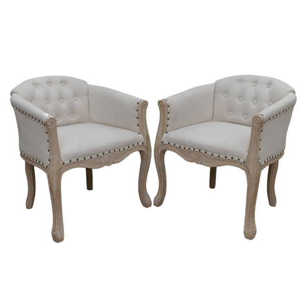 Vintage French Tufted Chairs