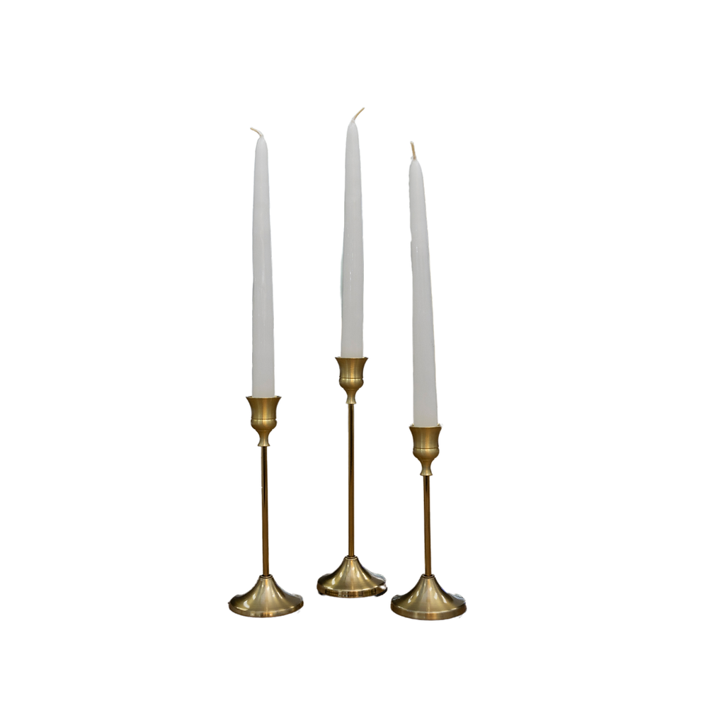 Classic Gold Iron Taper Candle Holders