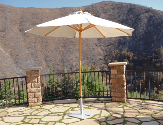 Canvas Natural Umbrella 9 ft. High