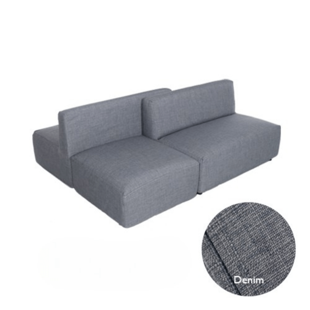 Mini Armless Island Bench - Denim