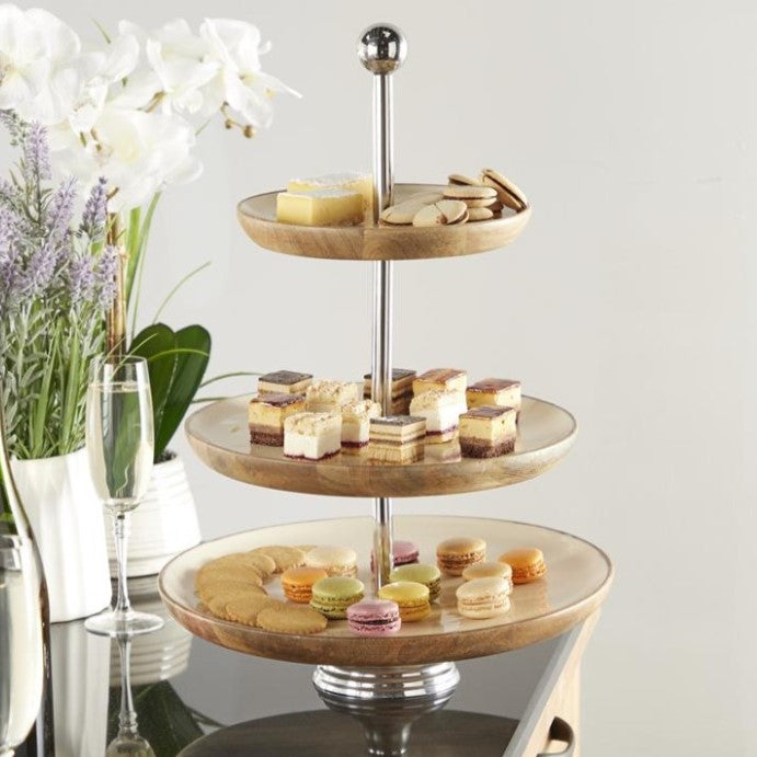 Wood 3 Tier Cake Stand