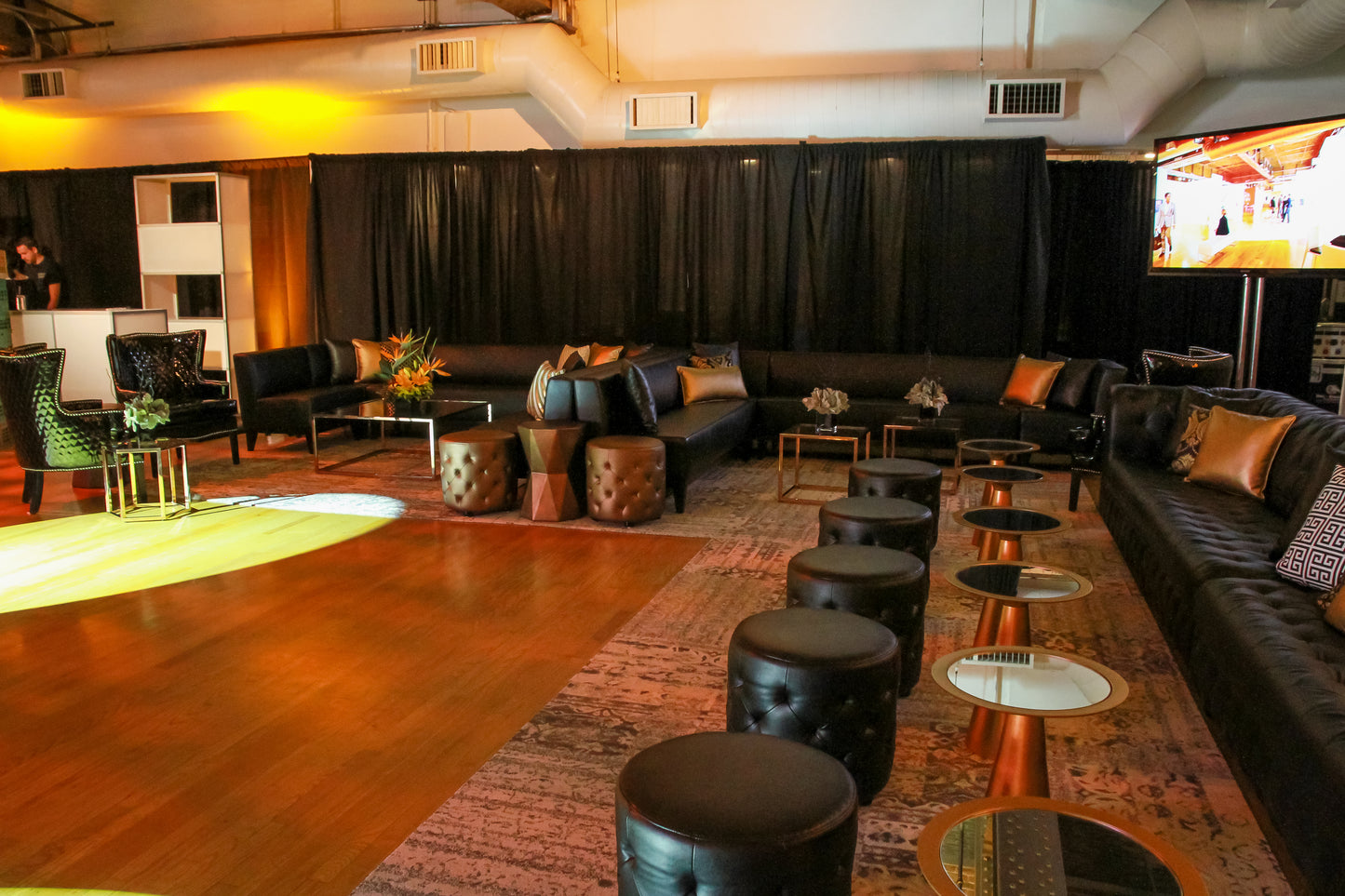 Club Ottoman Black
