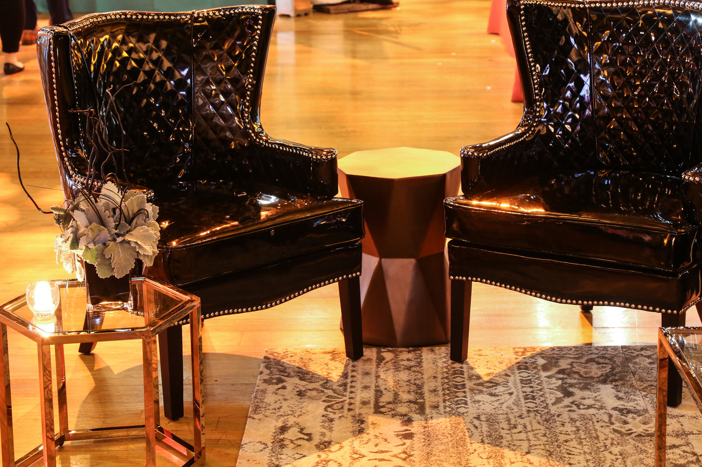 Club Bronze Stool/Side Table