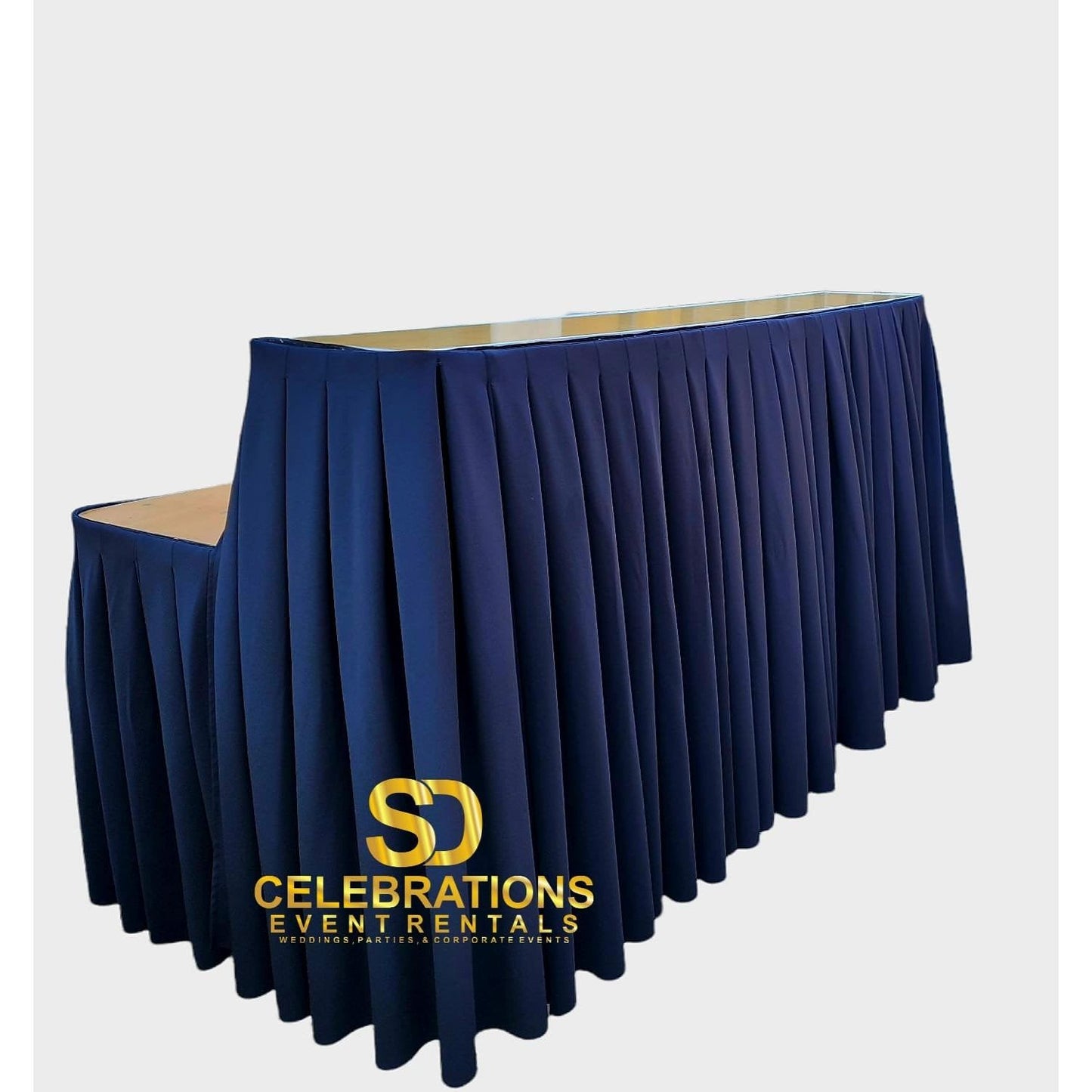 6' Bar With Black Skirts