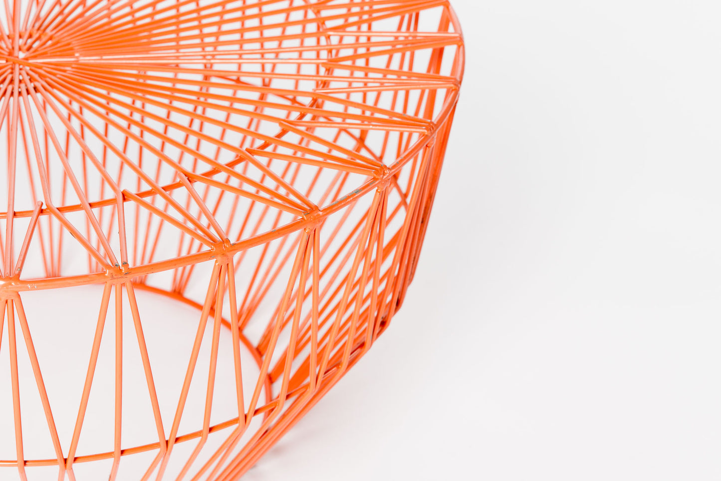 Orange Bend Wire Ottoman