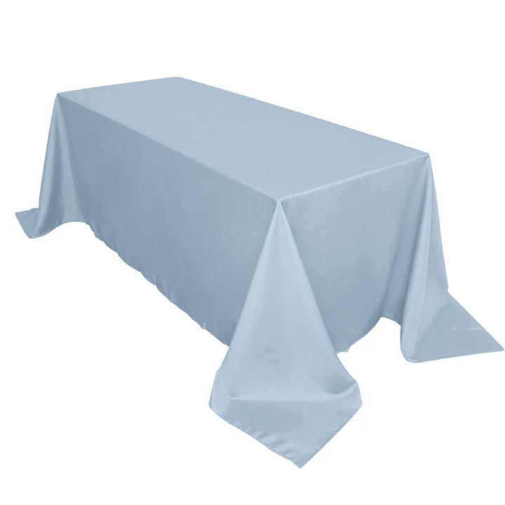 Baby Blue Rectangular Tablecloth 132″ x 90″ (Fits 6ft rectangular table)
