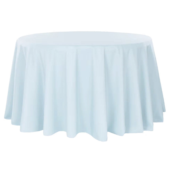 Baby Blue Round Tablecloth 120″