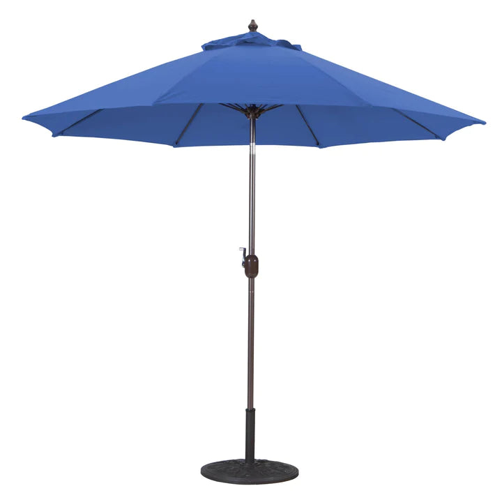 Navy Blue – 9 ft. Aluminum Tilt Umbrella with Base