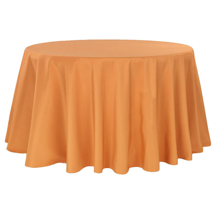 Burnt Orange Round Tablecloth 120″