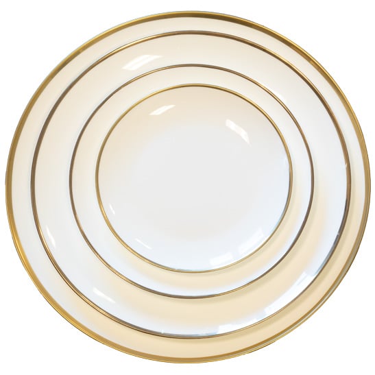 Signature Gold Rim Bread Plate 6.5″