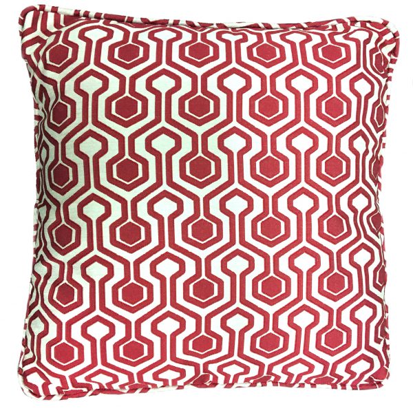 Lady Cranberry Geometric Pillow
